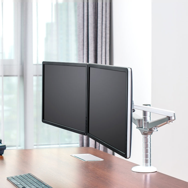 OA-4S Aluminum Double Arm Desktop Display Table Monitor Mount Stand My Store