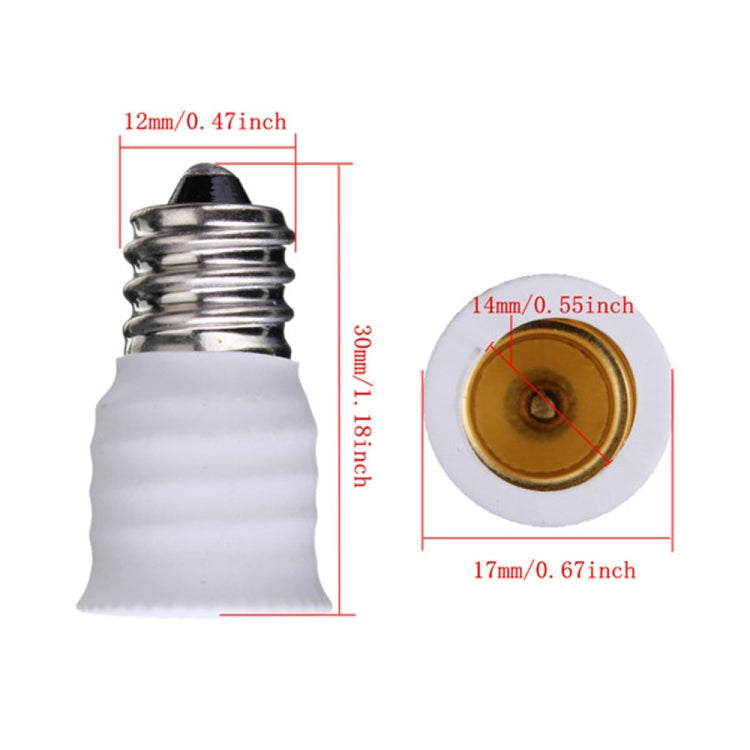 10 PCS E12 To E14 Socket Changer LED Light Lamp Adapter