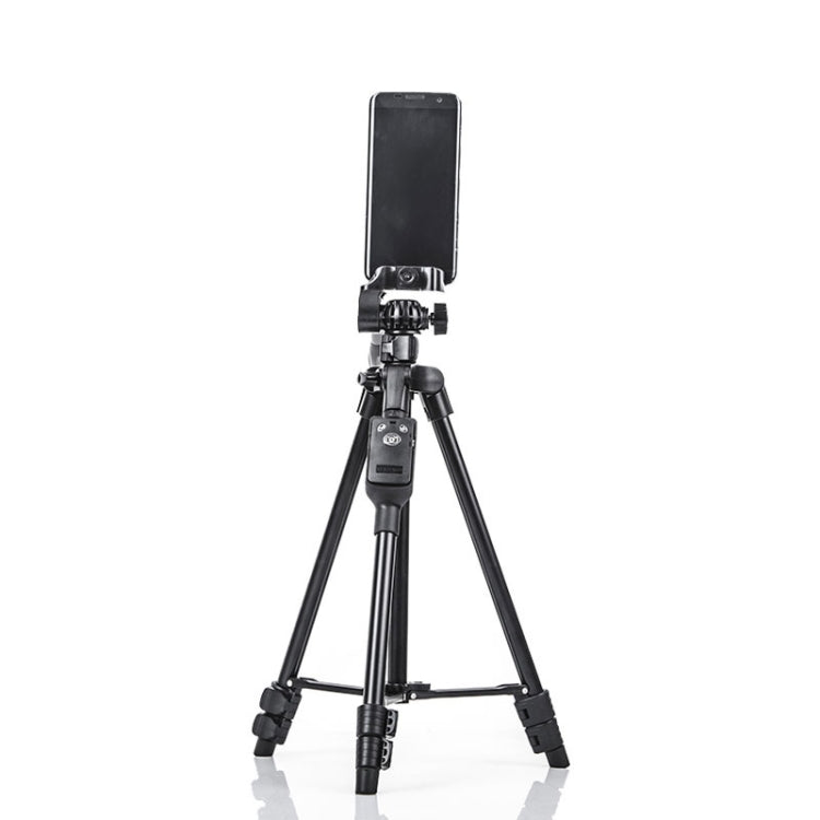 YUNTENG 6208 Aluminum Tripod Mount with Bluetooth Remote Control &  3-Way Head & Phone Clamp