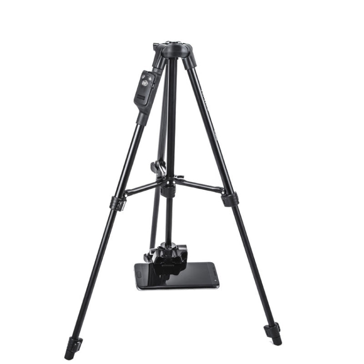 YUNTENG 6208 Aluminum Tripod Mount with Bluetooth Remote Control &  3-Way Head & Phone Clamp