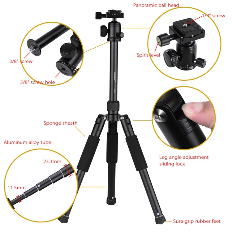 VCT-190 Aluminum Tripod Mount Monopod with Ball Head My Store