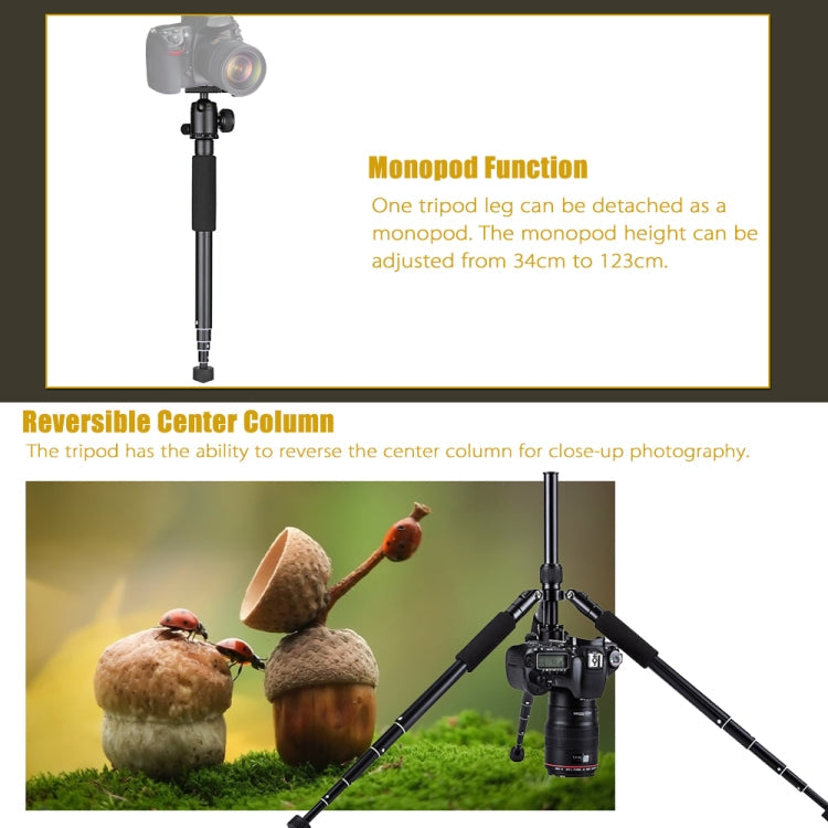 VCT-190 Aluminum Tripod Mount Monopod with Ball Head