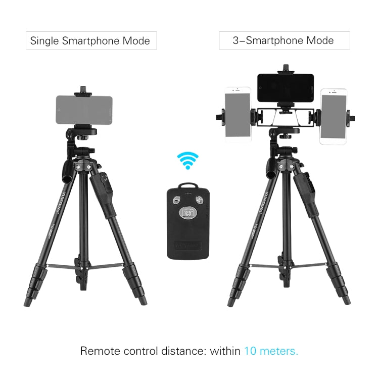 YUNTENG VCT-6808 Multi-Phone Bracket Tripod Mount with Ball Head and Remote Control My Store