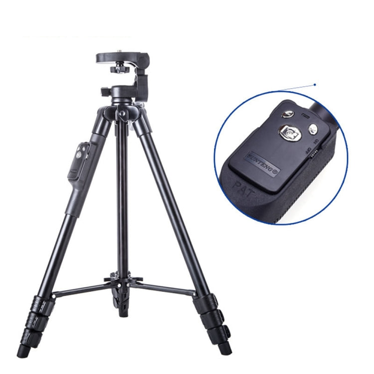 YUNTENG VCT-5218 Aluminum Tripod Mount with Bluetooth Remote Control & 3-Way Head & Phone Clamp