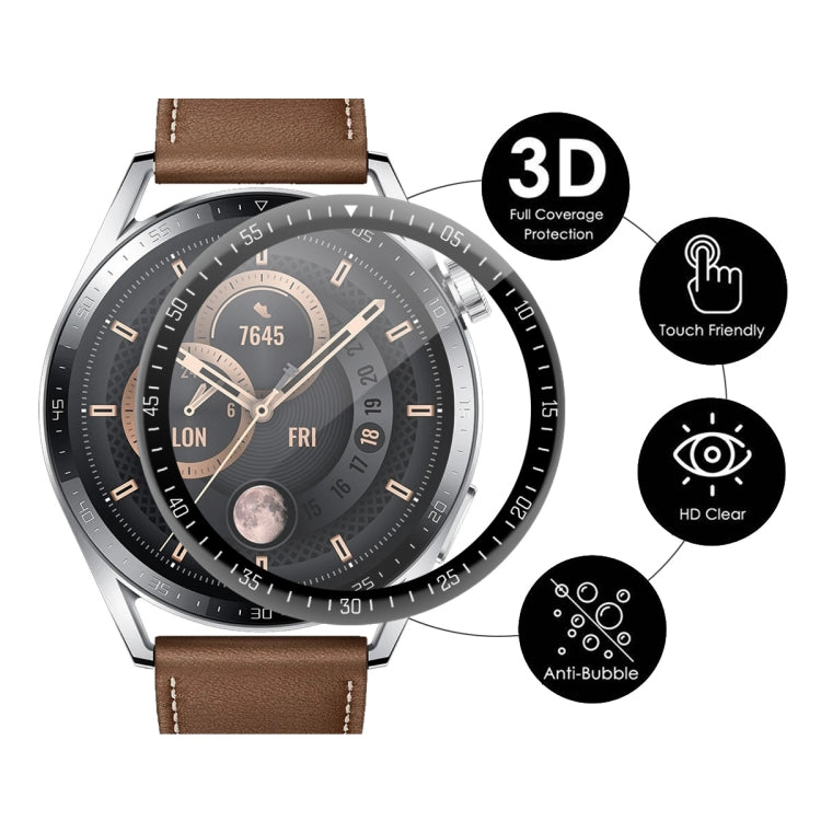 For Huawei Watch GT 3 46mm ENKAY Hat-Prince Full Coverage 3D Curved Soft PC Edge + PMMA HD Screen Protector Film