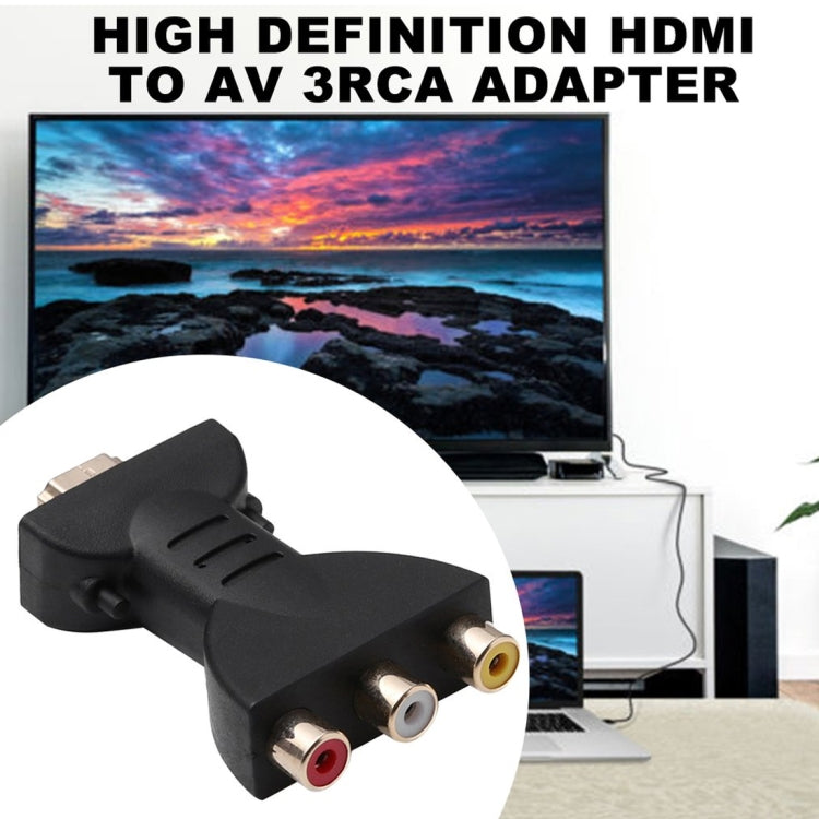 Gold-plated HDMI Male to 3 RGB RCA Video Audio Adapter AV Component Converter for DVD Projector