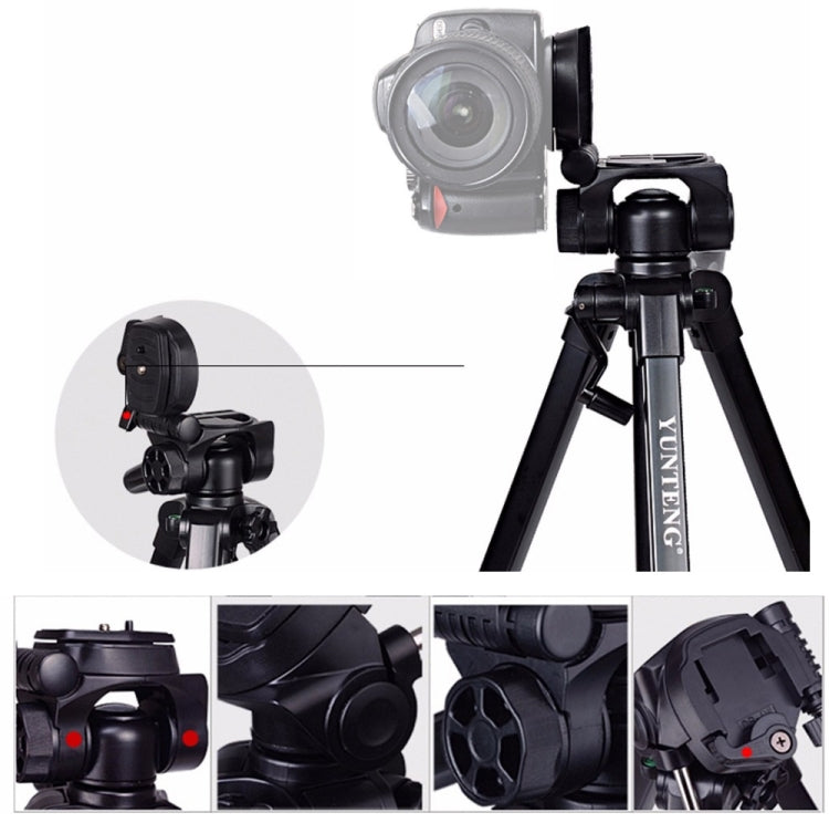 YUNTENG VCT-668 Aluminum Alloy Tripod Mount for 3 dimensional Damping Head My Store