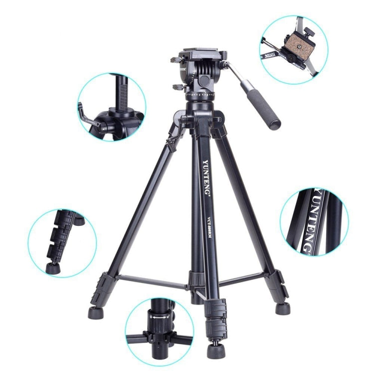 YUNTENG VCT-880 Aluminum Alloy Tripod Mount with Three-Dimensional Tripod Head My Store