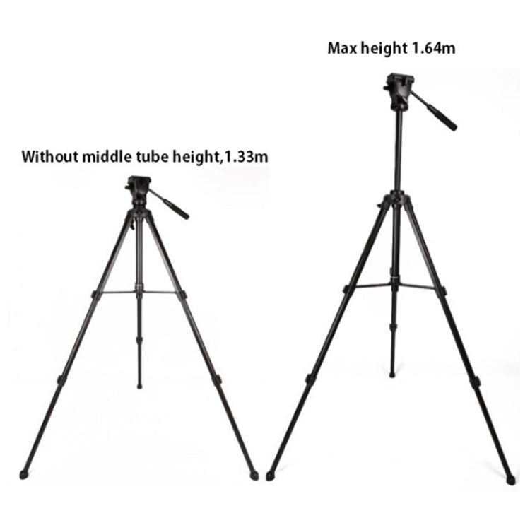 YUNTENG VCT-998 Aluminum Tripod Mount with Fluid Drag Head