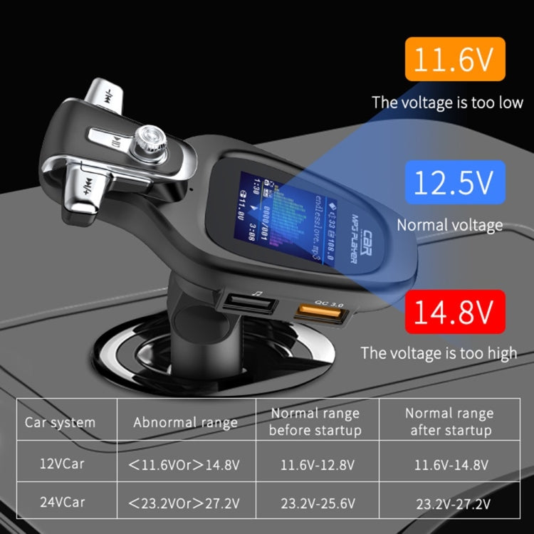 BT28 Car Color Screen Bluetooth MP3 Player AUX FM Transmitter QC3.0 ÎҵÄÉ̵ê