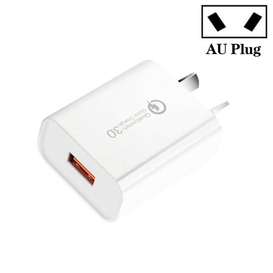 CA-25 QC3.0 USB 3A Fast Charger for Mobile Phone, AU Plug