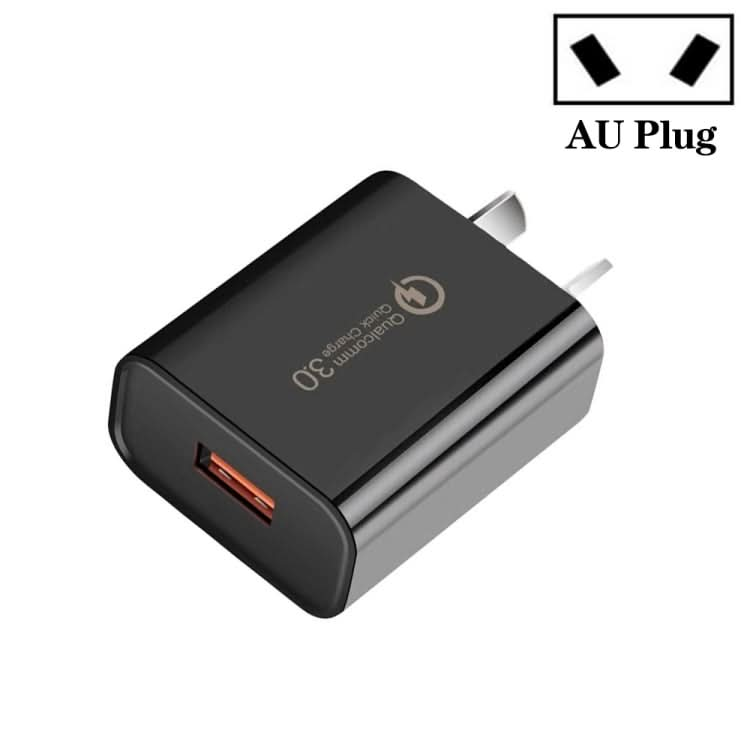 CA-25 QC3.0 USB 3A Fast Charger for Mobile Phone, AU Plug