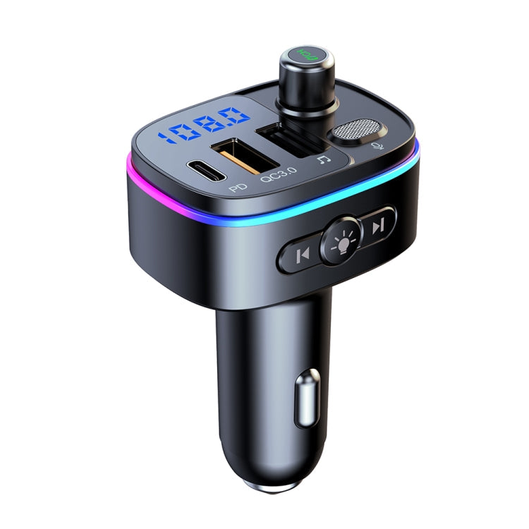 T65 Car Bluetooth FM Transmitter Dual USB Type-C QC3.0 Charger ÎҵÄÉ̵ê