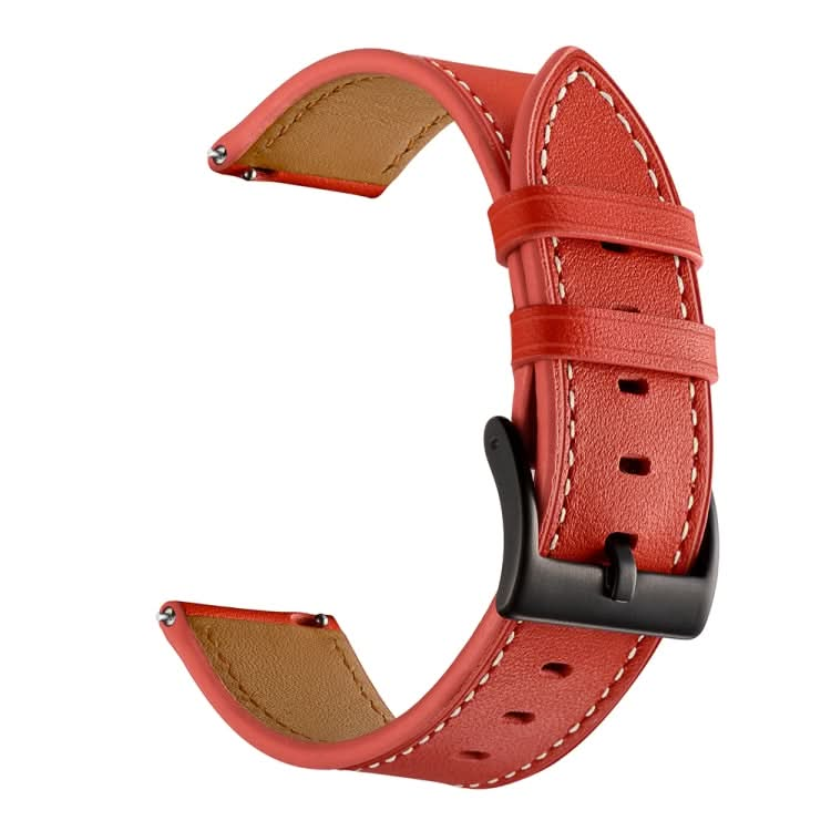 First Layer Leather Car Line Solid Color Watch Strap