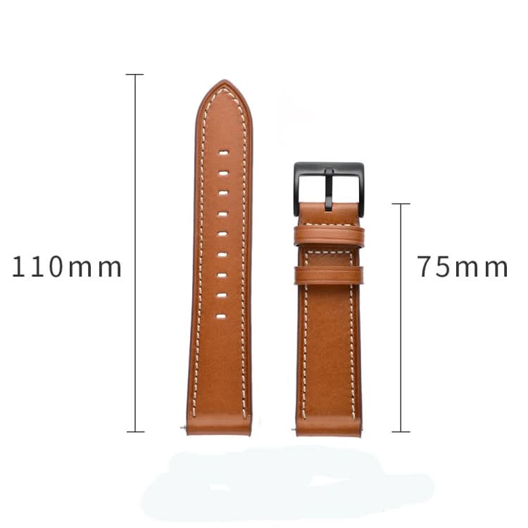 First Layer Leather Car Line Solid Color Watch Strap