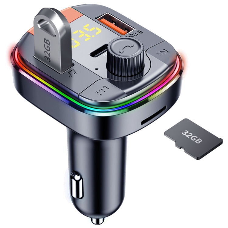 T832 Car Bluetooth FM Transmitter Colorful Light MP3 Player Powerful Quick Charger QC3.0 ÎҵÄÉ̵ê