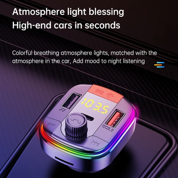 T832 Car Bluetooth FM Transmitter Colorful Light MP3 Player Powerful Quick Charger QC3.0 ÎҵÄÉ̵ê