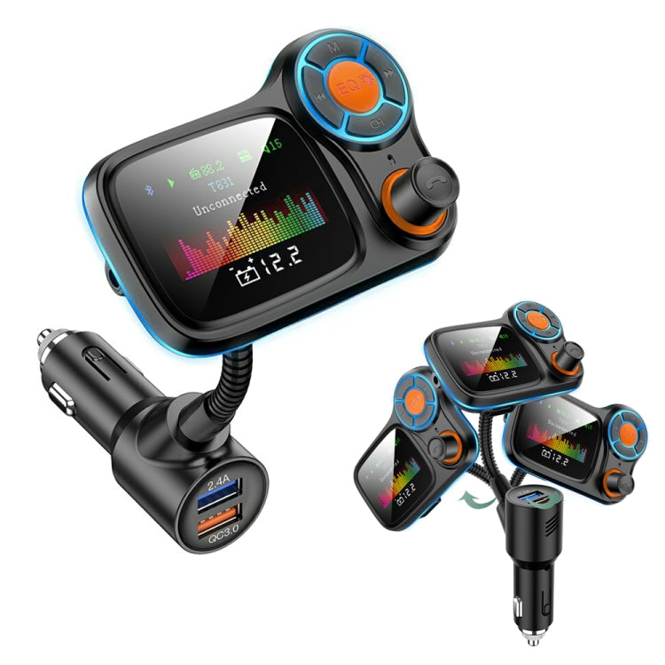 T831 Bluetooth 5.0 Car FM Transmitter Colorful Adapter Car MP3 Player ÎҵÄÉ̵ê