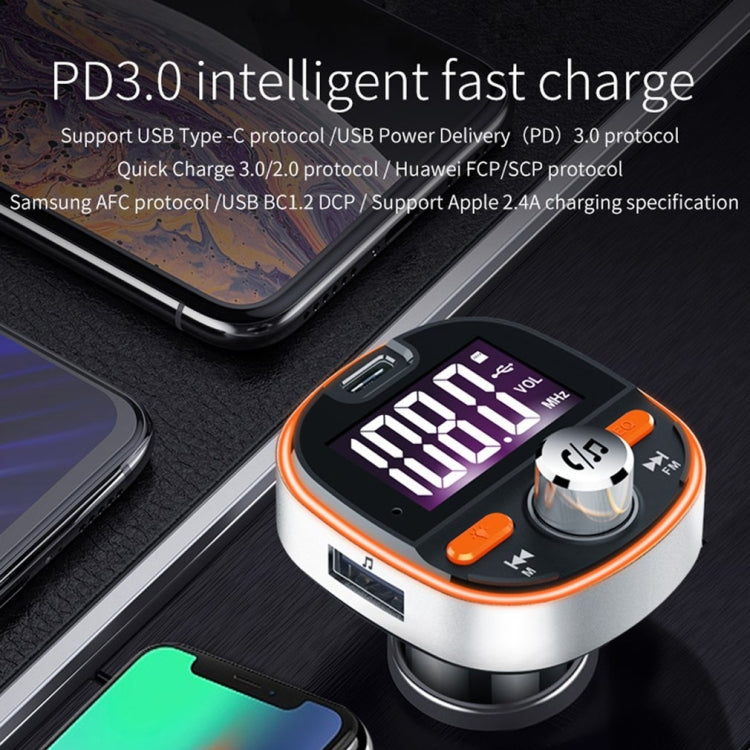 BC53 Wireless Car MP3 Player 5.0 FM Transmitter Colored Ambient Lights Hands-free Car Charger ÎҵÄÉ̵ê