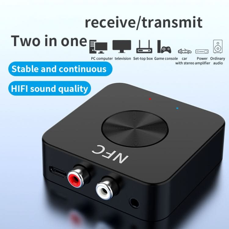 BT-21 NFC Bluetooth 5.0 Receiver & Transmitter RCA 3.5mm AUX Audio Adapter