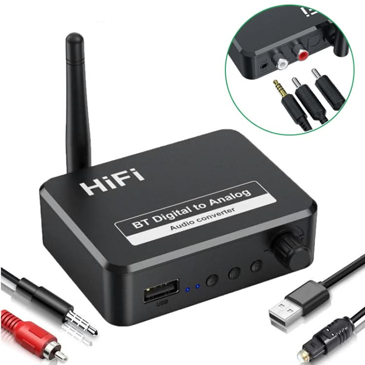 B35 Bluetooth 5.0 Receiver Digital to Analog 3.5mm Audio Converter