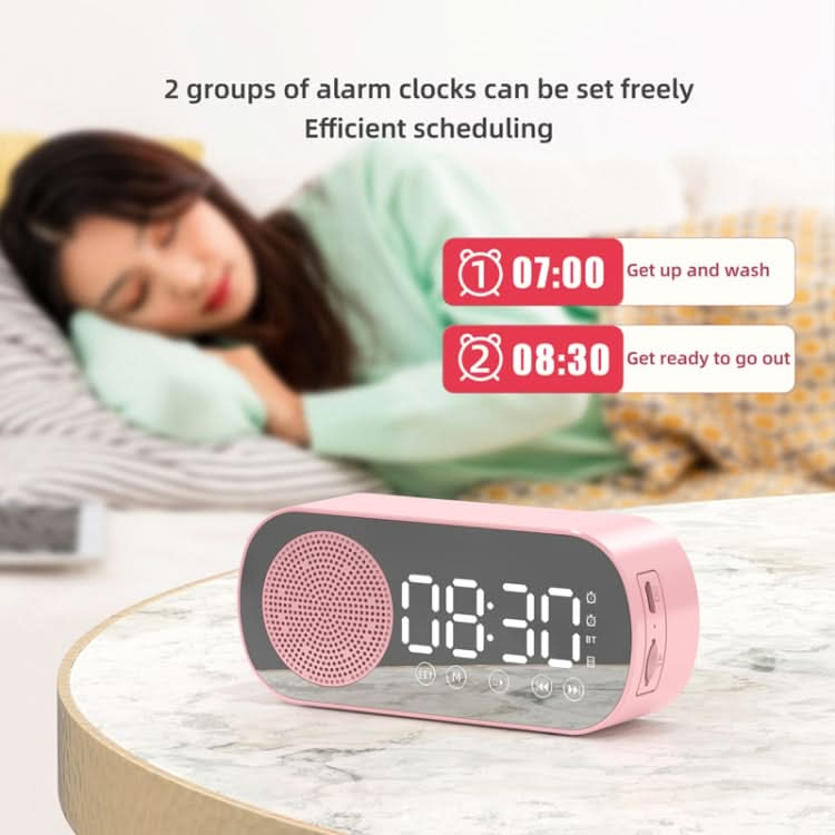 Z7 Digital Bluetooth 5.0 Speaker Multi-function Mirror Alarm Clock FM Radio