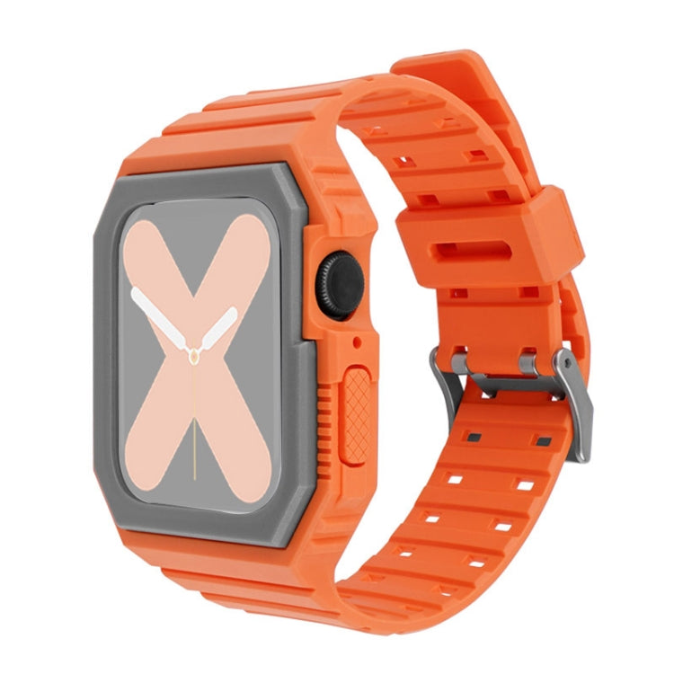 Silicone Strap with Case For Apple Watch Series