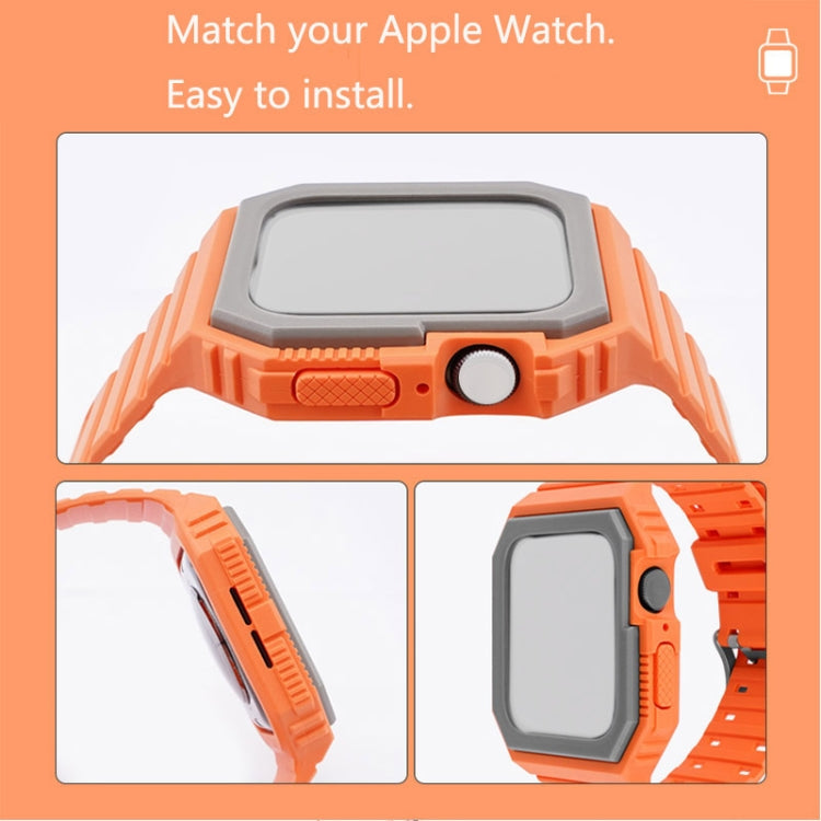 Silicone Strap with Case For Apple Watch Series