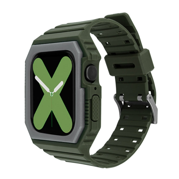 Silicone Strap with Case For Apple Watch Series