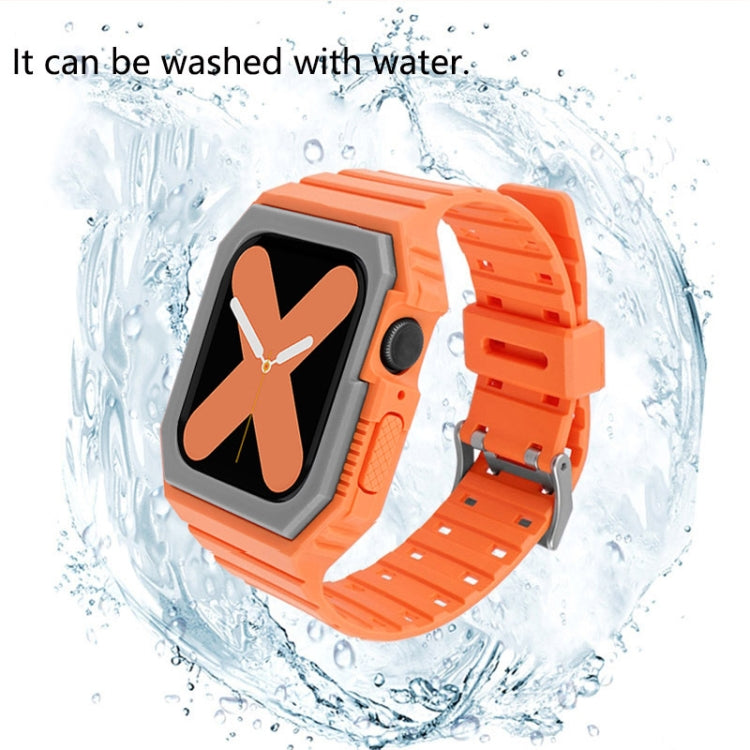 Silicone Strap with Case For Apple Watch Series