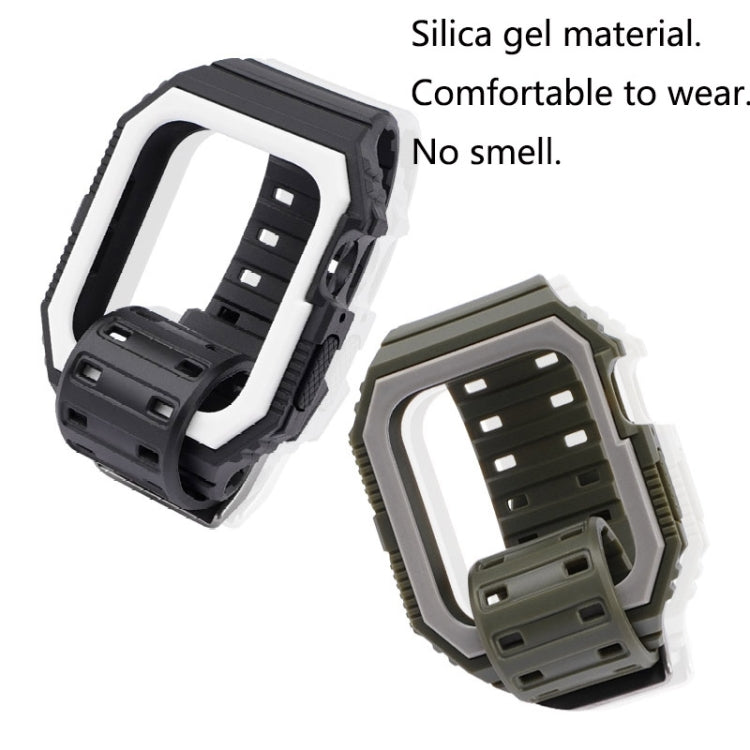 Silicone Strap with Case For Apple Watch Series