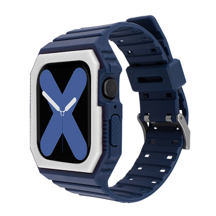 Silicone Strap with Case For Apple Watch Series