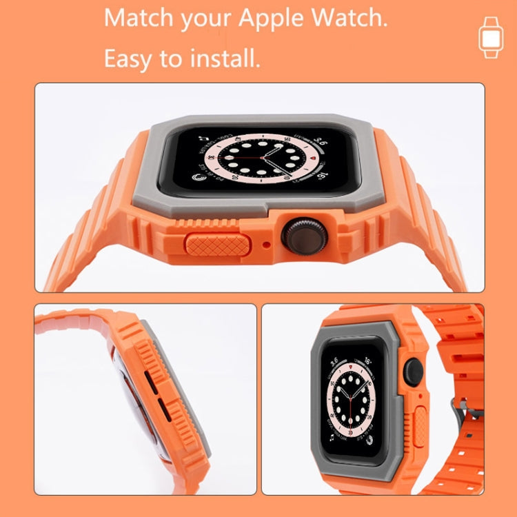 Silicone Strap with Case For Apple Watch Series