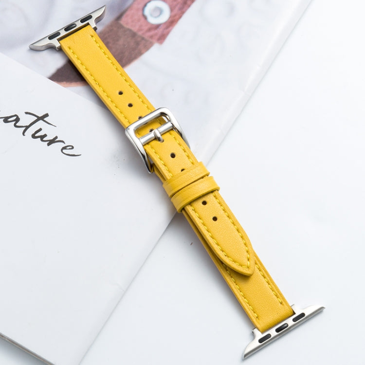 Microfiber Leather Pin Buckle Watch Strap For Apple Watch Series