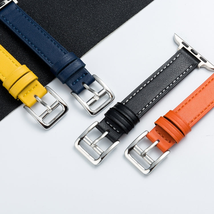 Microfiber Leather Pin Buckle Watch Strap For Apple Watch Series