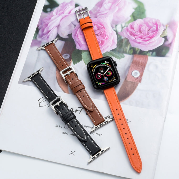 Microfiber Leather Pin Buckle Watch Strap For Apple Watch Series