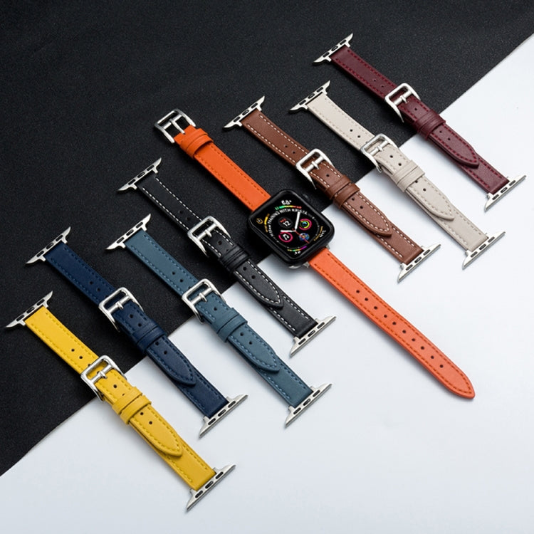 Microfiber Leather Pin Buckle Watch Strap For Apple Watch Series