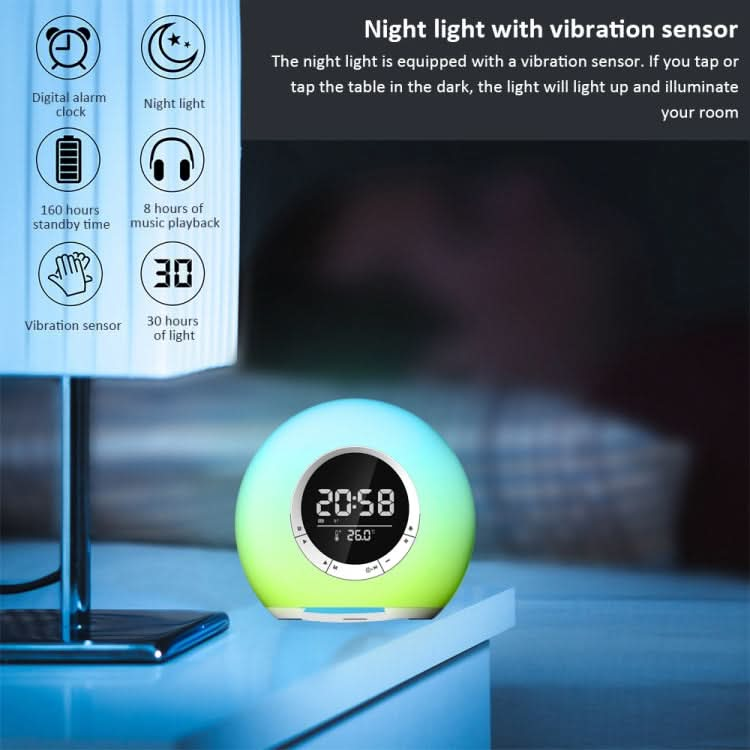 P11 LED Atmosphere Light Bluetooth Speaker with Alarm & Temperature Display