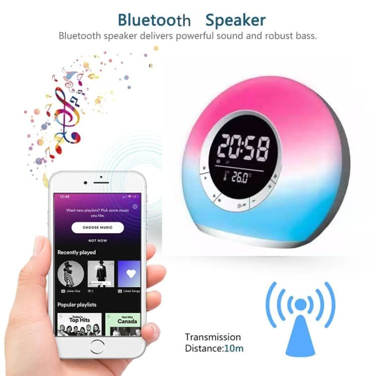 P11 LED Atmosphere Light Bluetooth Speaker with Alarm & Temperature Display