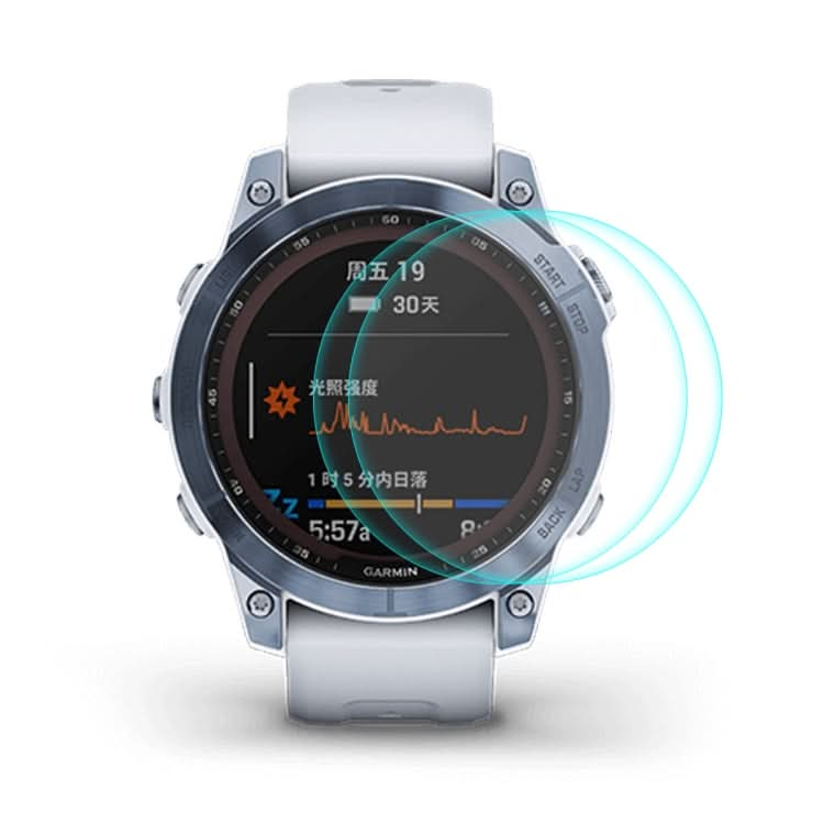 For Garmin Fenix 7 ENKAY 0.2mm 9H Tempered Glass Screen Protector Watch Film