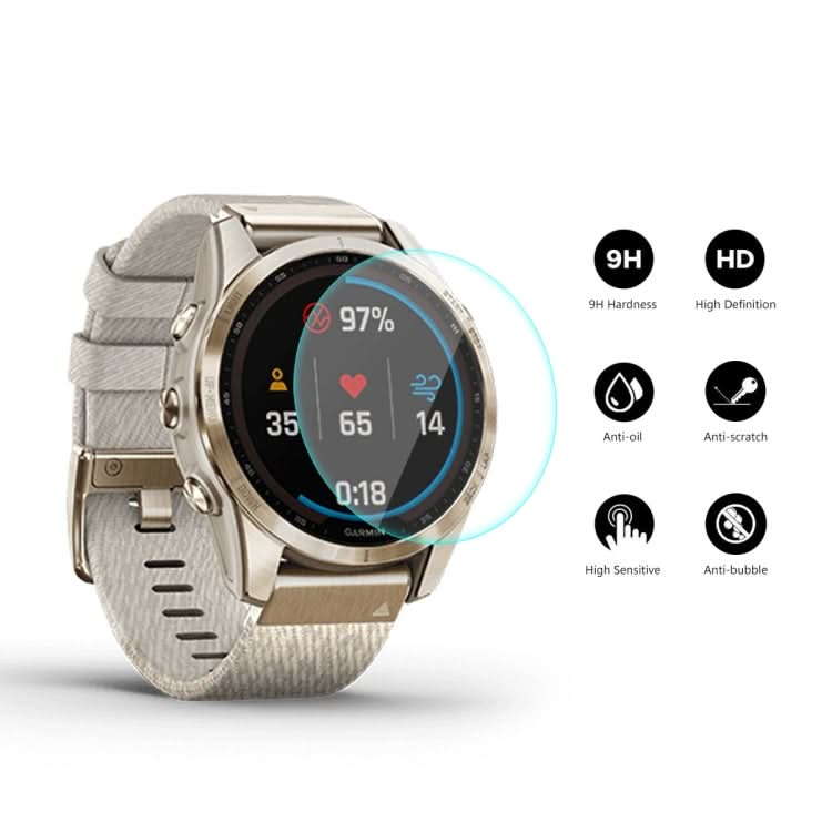 For Garmin Fenix 7S ENKAY 0.2mm 9H Tempered Glass Screen Protector Watch Film