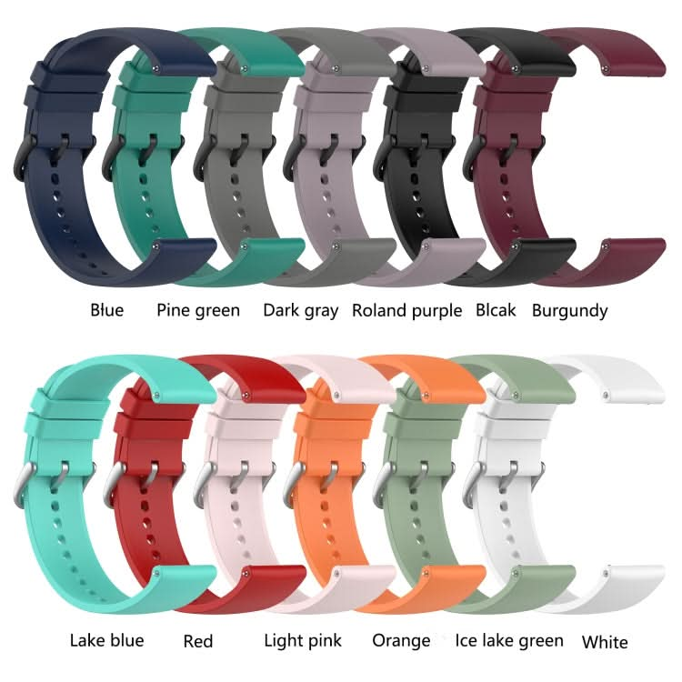 20mm Solid Color Silicone Strap, Series 4