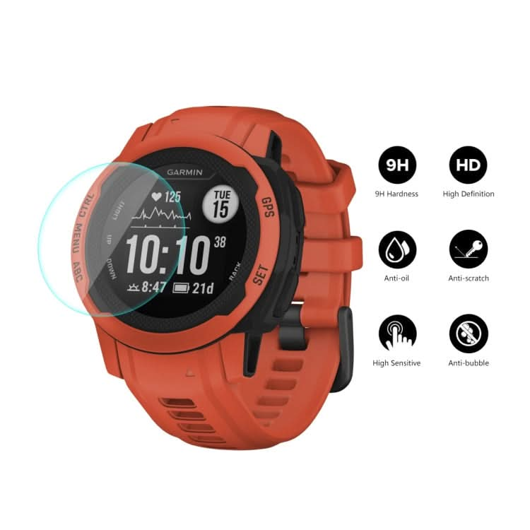 ENKAY 0.2mm 9H Tempered Glass Screen Protector Watch Film For Garmin Instinct 2S