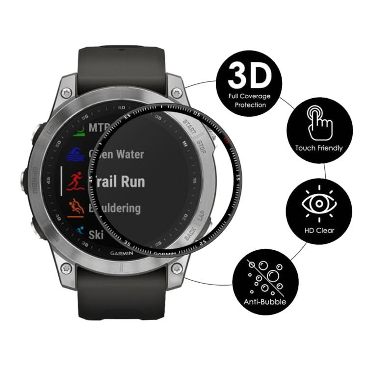 ENKAY 3D Full Coverage Soft PC Edge + PMMA HD Screen Protector Film For Garmin Fenix 7