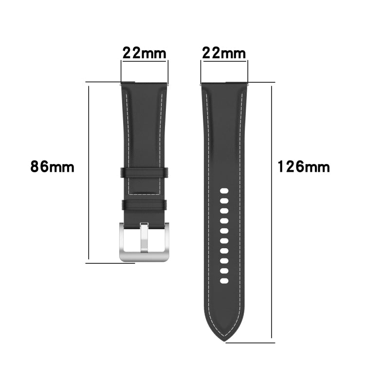 Calf Texture Sewing Thread Watchband