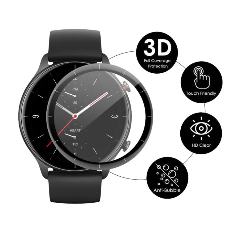 ENKAY 3D Full Coverage Soft PC Edge + PMMA HD Screen Protector Film For Amazfit GTR 3