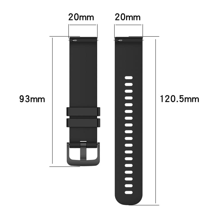 20mm Carbon Fiber Striped Silicone Strap, Series 1