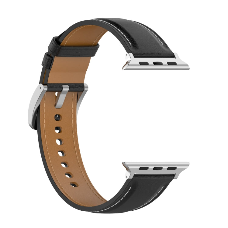 Top Layer Cowhide Sewing Watch Strap For Apple Watch Series