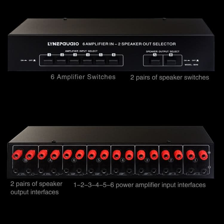 6 In 2 Out 300W Power Amplifier Switcher Loudspeaker Switch Distribute Device My Store