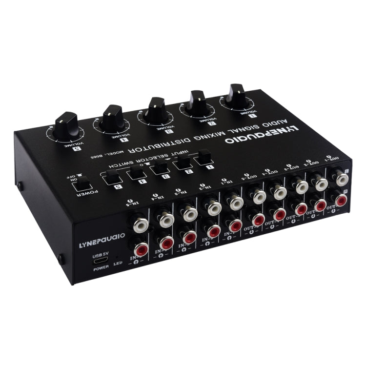 5 In 5 Out Audio Signal Selector Sound Mixing Distribute Device Input Independent Switch My Store